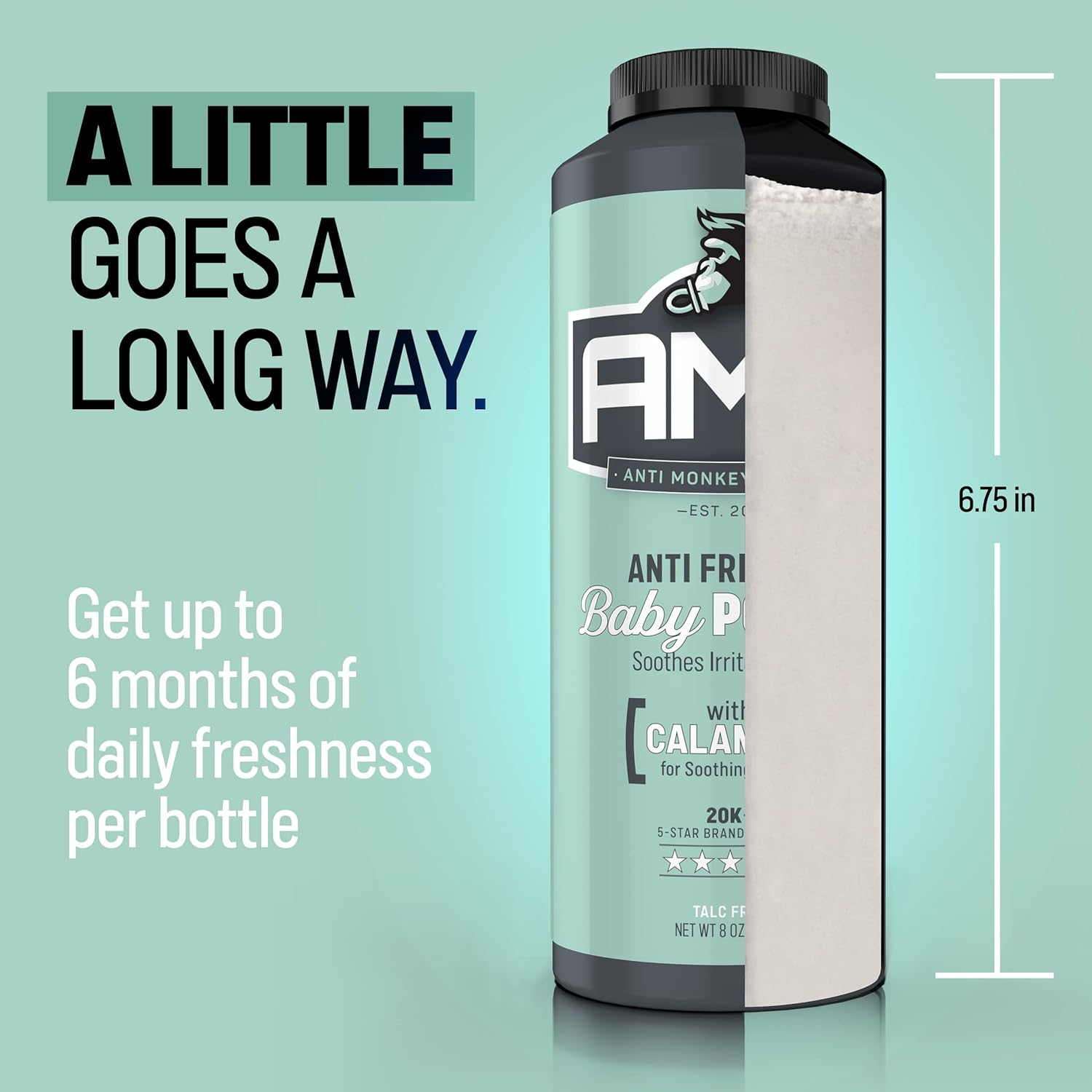 Anti Monkey Butt Baby Powder with Calamine – Talc-Free Diaper Rash & Anti-Chafing Relief – Cornstarch Formula for Itch & Moisture Protection – Hypoallergenic, HSA-FSA Eligible - 5