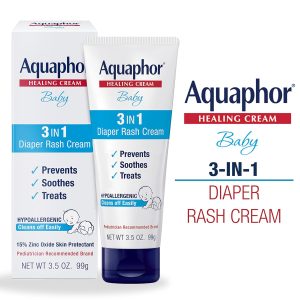 Aquaphor Baby Diaper Rash Cream, 3-in-1 Diaper Rash Relief, 3.5 Oz Tube, (Pack of 3) - 2