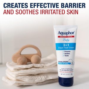 Aquaphor Baby Diaper Rash Cream, 3-in-1 Diaper Rash Relief, 3.5 Oz Tube, (Pack of 3) - 4