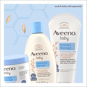 Aveeno Baby Eczema Therapy Moisturizing Cream, Natural Colloidal Oatmeal & Vitamin B5, Baby Cream for Dry, Itchy, Irritated Skin, Paraben & Steroid-Free, 7.3 oz - 6