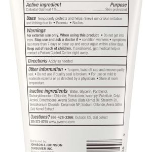 Aveeno Baby Eczema Therapy Moisturizing Cream, Natural Colloidal Oatmeal & Vitamin B5, Baby Cream for Dry, Itchy, Irritated Skin, Paraben & Steroid-Free, 7.3 oz - 7