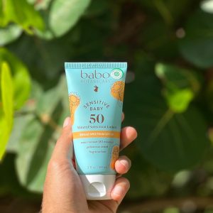 Babo Botanicals Sensitive Baby Mineral Sunscreen Lotion SPF50 - Natural Zinc Oxide - Face & Body - Fragrance-Free - Water-Resistant - EWG Verified - Vegan - Extra Sensitive Skin - For Babies & Kids - 8