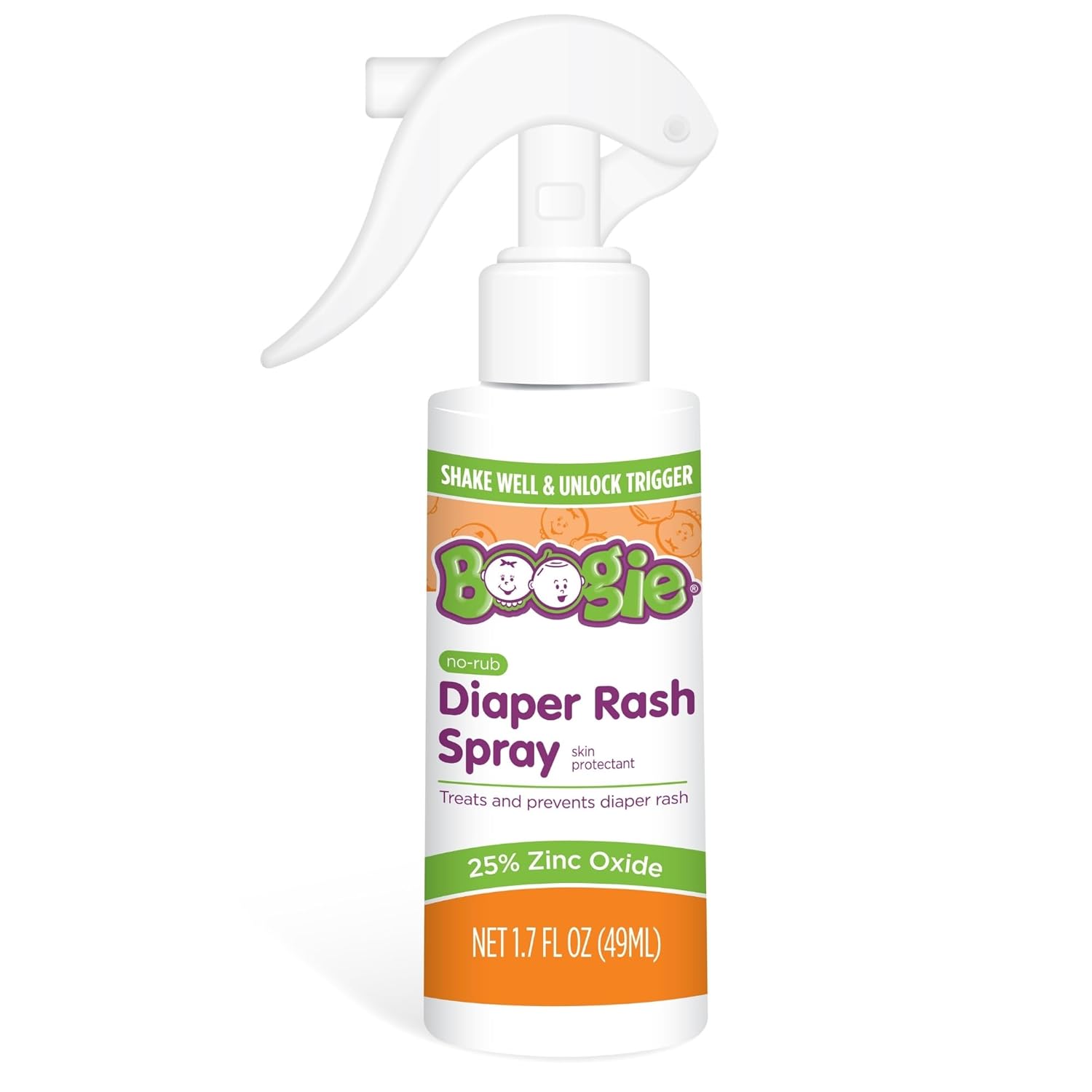 Baby Diaper Rash Cream Spray by Boogie Bottoms, No-Rub Touch Free Application for Sensitive Skin, Over 200 Sprays per Bottle, 1.7 oz, Pack of 3 - 2