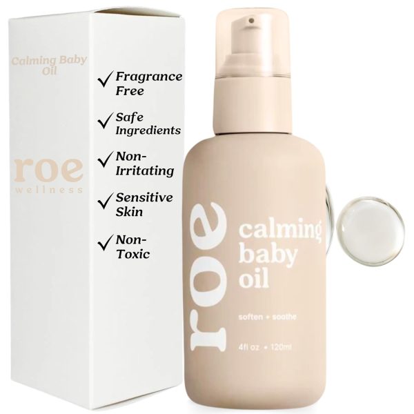 Baby Oil Calming & Soothes, Hydrates Rough and Irritated Skin - All Natural Non-Greasy Hydrating Baby Oil - Moisturize Full Body - 1
