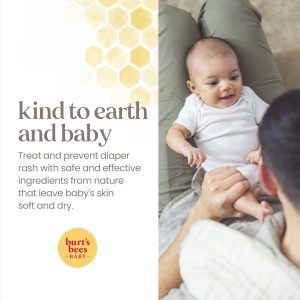 Burt's Bees Baby Diaper Rash Ointment, Maximum Strength, 40% Zinc Oxide, 100% Natural Origin, Pediatrician Tested, Net Weight 3 Ounces , Pack of 2 - 5