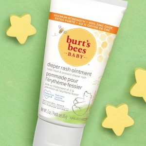 Burt's Bees Baby Diaper Rash Ointment, Maximum Strength, 40% Zinc Oxide, 100% Natural Origin, Pediatrician Tested, Net Weight 3 Ounces , Pack of 2 - 6
