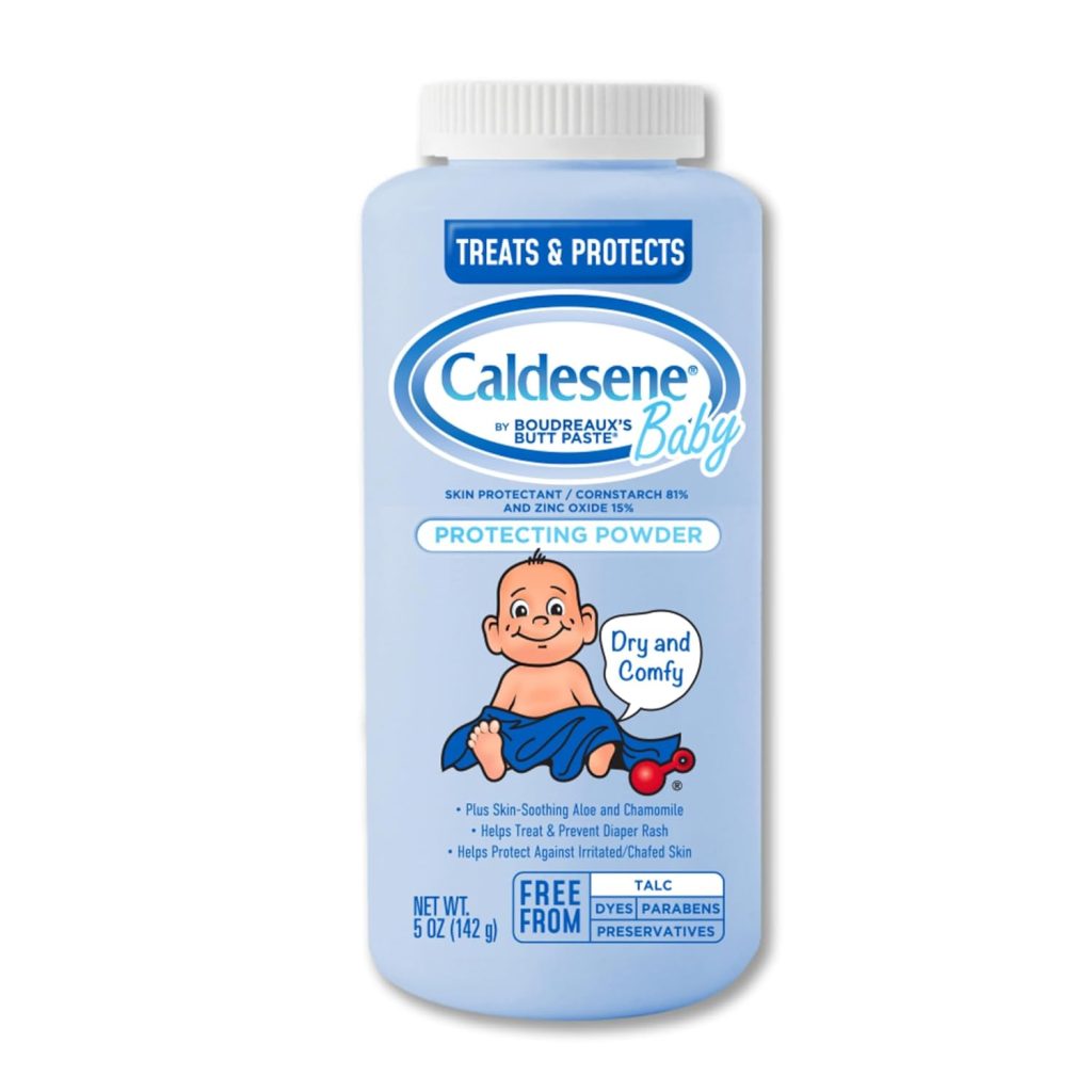Caldesene Cornstarch Baby Powder with Zinc Oxide, Talc-Free Baby Powder, 5 Oz - 1