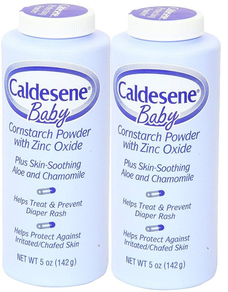 Caldesene Cornstarch Baby Powder with Zinc Oxide, Talc-Free Baby Powder, 5 Oz (2 Pack)