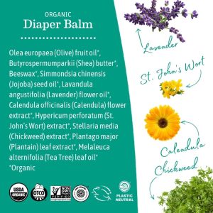 Earth Mama Organic Diaper Balm 2-Ounce - Diaper Cream for Baby - EWG Verified, Petroleum & Artificial Fragrance-Free with Calendula for Sensitive Skin - 6