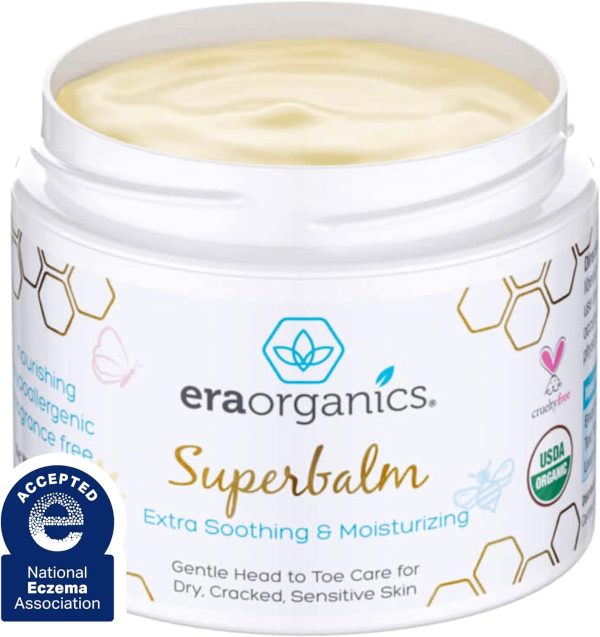 Era Organics Healing Ointment for Babies - USDA Certified Organic Natural Moisturizer Gentle on Sensitive Skin Prone To Baby Eczema, Cradle Cap, Rashes, Hives and More - 1