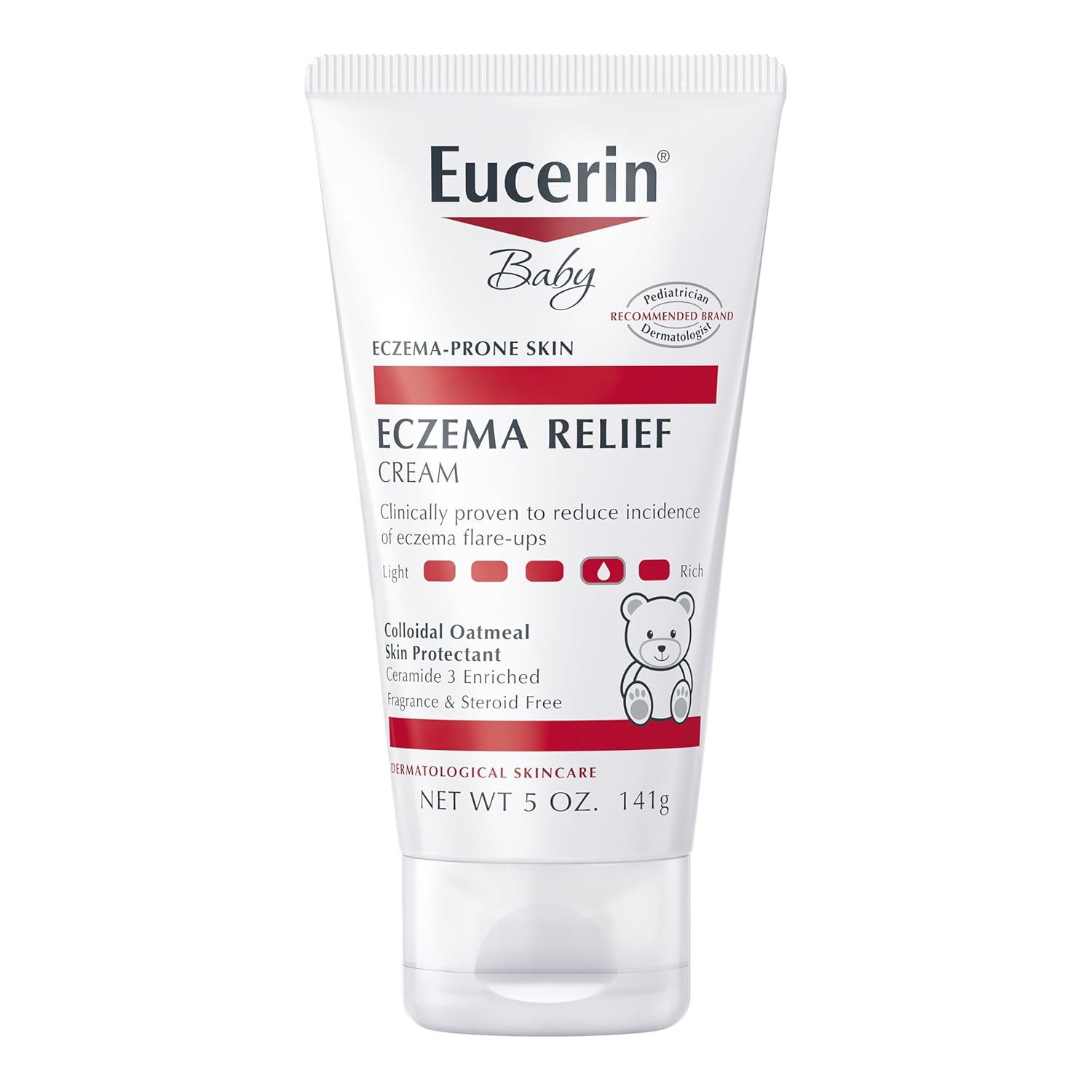 Eucerin Baby Eczema Relief Body Cream, Steroid & Fragrance Free for 3+ Months of Age, 5 oz. Tube - 1