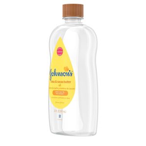 Johnson's Baby Oil, Mineral Oil Enriched with Shea & Cocoa Butter to Prevent Moisture Loss, Hypoallergenic, 20 fl. oz - 3