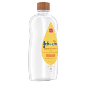 Johnson's Baby Oil, Mineral Oil Enriched with Shea & Cocoa Butter to Prevent Moisture Loss, Hypoallergenic, 20 fl. oz - 8