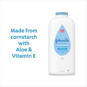 Johnson's Baby Powder with Naturally Derived Cornstarch, Aloe & Vitamin E for Delicate Skin, Hypoallergenic, Free of Parabens, Phthalates & Dyes for Gentle Baby Skin Care, 22 oz, 3 Pack - 4