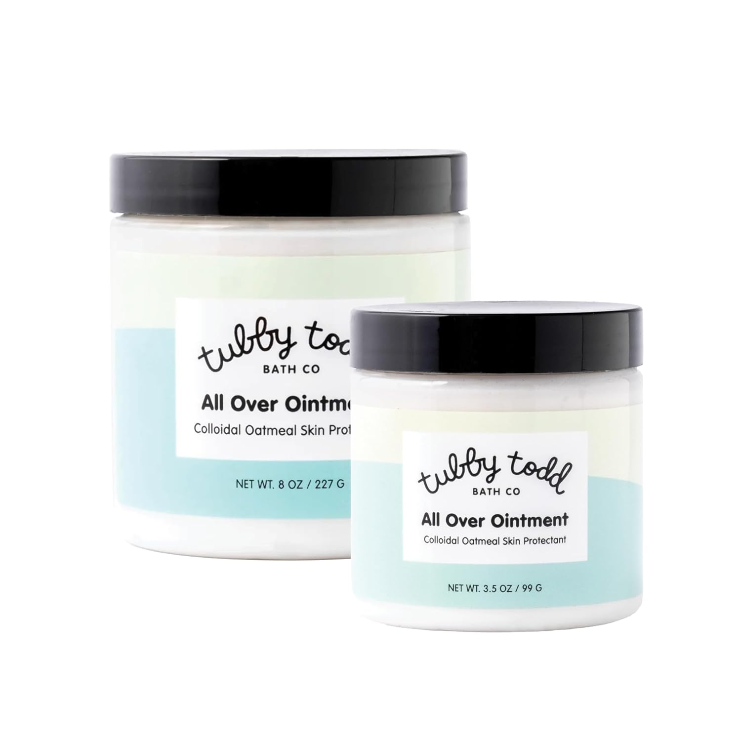 TUBBY TODD All Over Ointment - Baby Eczema Cream - Everyday Multi-Purpose Baby Skin Relief Cream - Sensitive Skin, Dry Skin & Irritation - Steroid & Gluten Free - Fragrance Free, 2 Pack 3.5oz & 8oz - 1