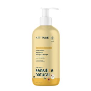 ATTITUDE Body Lotion for Baby, EWG Verified, Plant and Mineral-Based Ingredients, Vegan Personal Care Products, Sensitive Skin, Unscented, 16 Fl Oz - 1