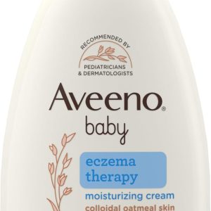 Aveeno Baby Eczema Therapy Moisturizing Cream, Natural Colloidal Oatmeal & Vitamin B5, Baby Cream for Dry, Itchy, Irritated Skin Due to Eczema, Paraben- & Steroid-Free, 12 fl. oz - 1