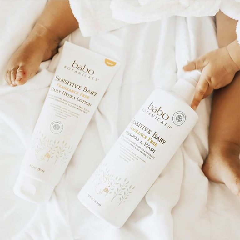 BABO Botanicals Sensitive Baby Fragrance-Free Daily Hydrating Baby Lotion - Shea Butter & Jojoba Oil - for Body & face - for Babies, Kids & Adults with Sensitive Skin - EWG Verified - Vegan
