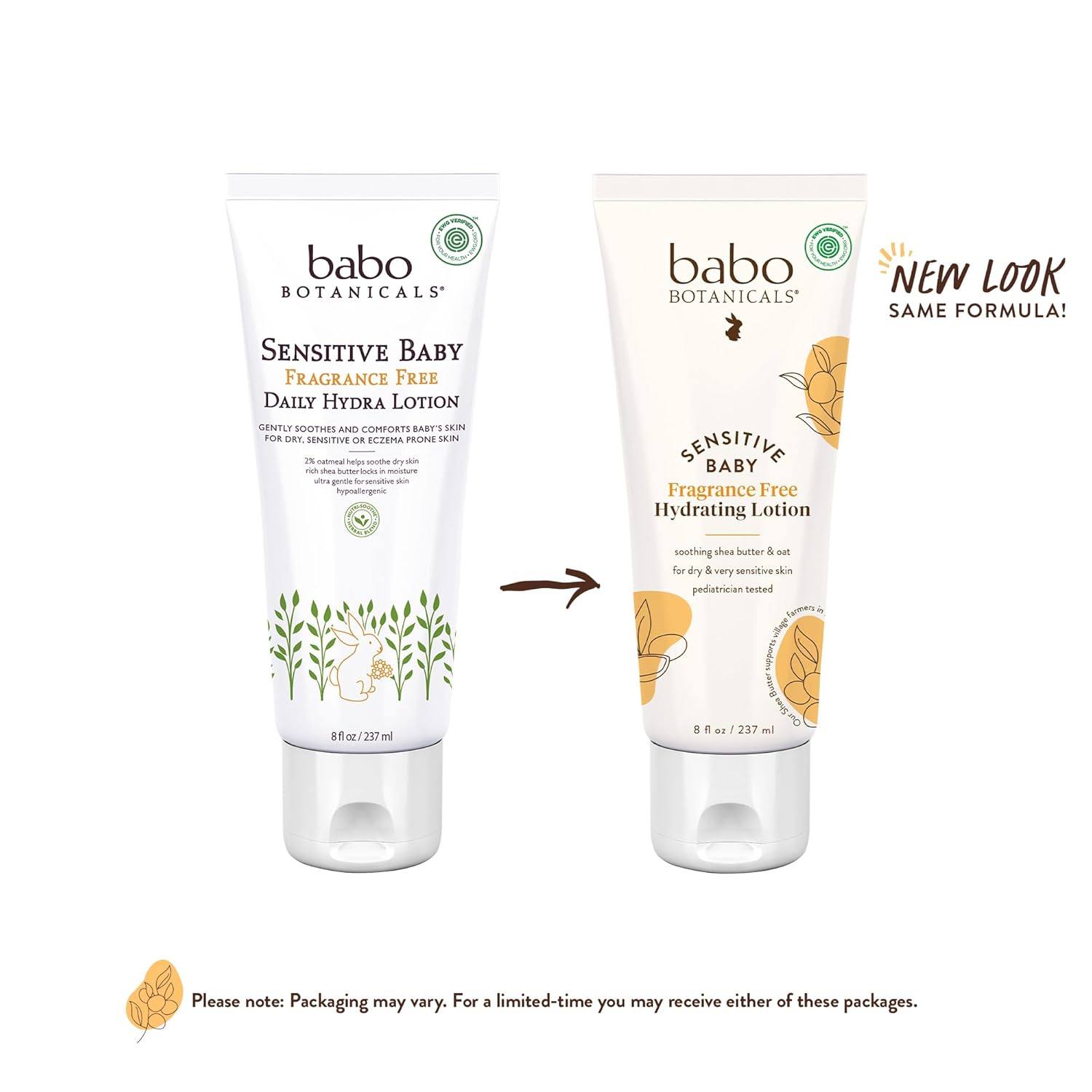 BABO Botanicals Sensitive Baby Fragrance-Free Daily Hydrating Baby Lotion - Shea Butter & Jojoba Oil - for Body & face - for Babies, Kids & Adults with Sensitive Skin - EWG Verified - Vegan - 2