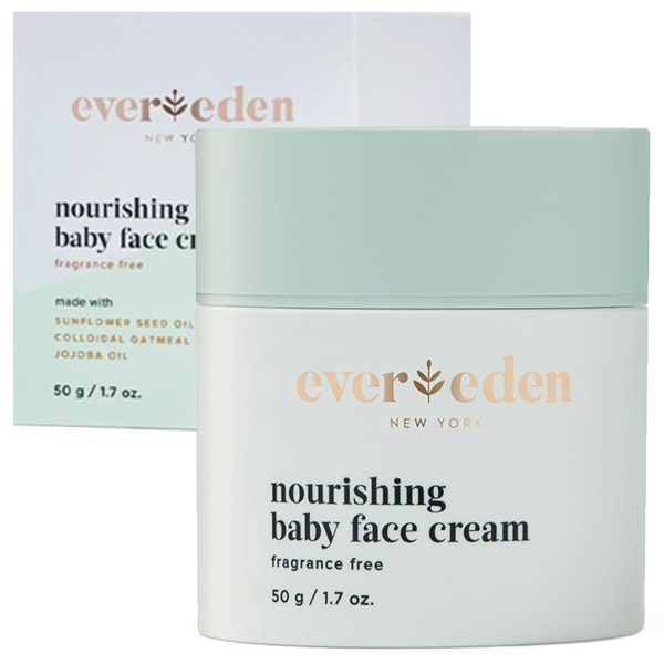 Evereden Nourishing Baby Face Cream 1.7 oz. - Non-Toxic and Fragrance-Free Face Lotion - Rich, Non-Greasy Baby Moisturizing Cream - Face Moisturizer with Clean Ingredients - 1