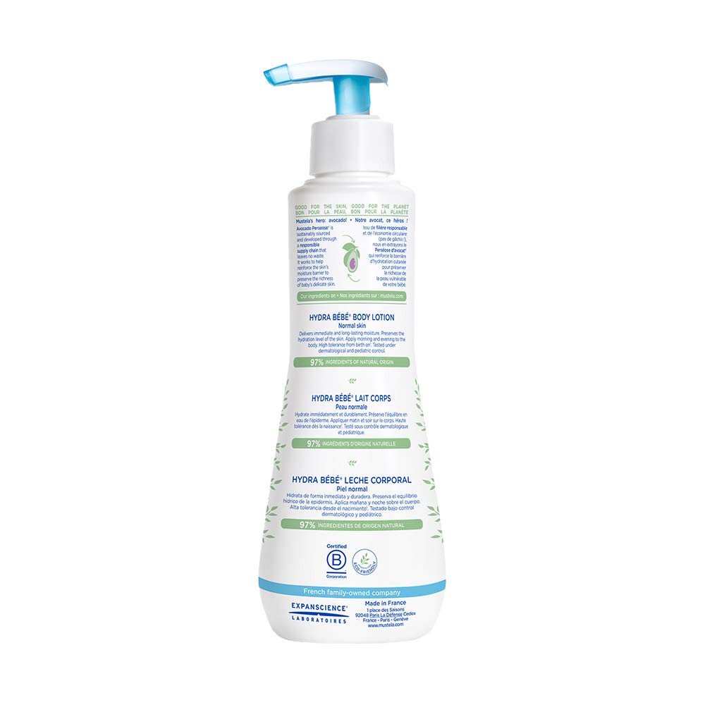 Mustela Hydra Bebe Body Lotion - Daily Moisturizing Baby Lotion with Natural Avocado, Jojoba & Sunflower Oil – Various Sizes - 2