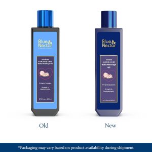 Blue Nectar Ayurveda Gentle Baby Oil for Newborn Skin Care -Moisturizing Baby Massage Oil for Dry Skin Moisturizer - Soothing with 100% Natural Coconut Oil & Organic Ghee (13 Herbs, 6.76 Fl Oz) - 2