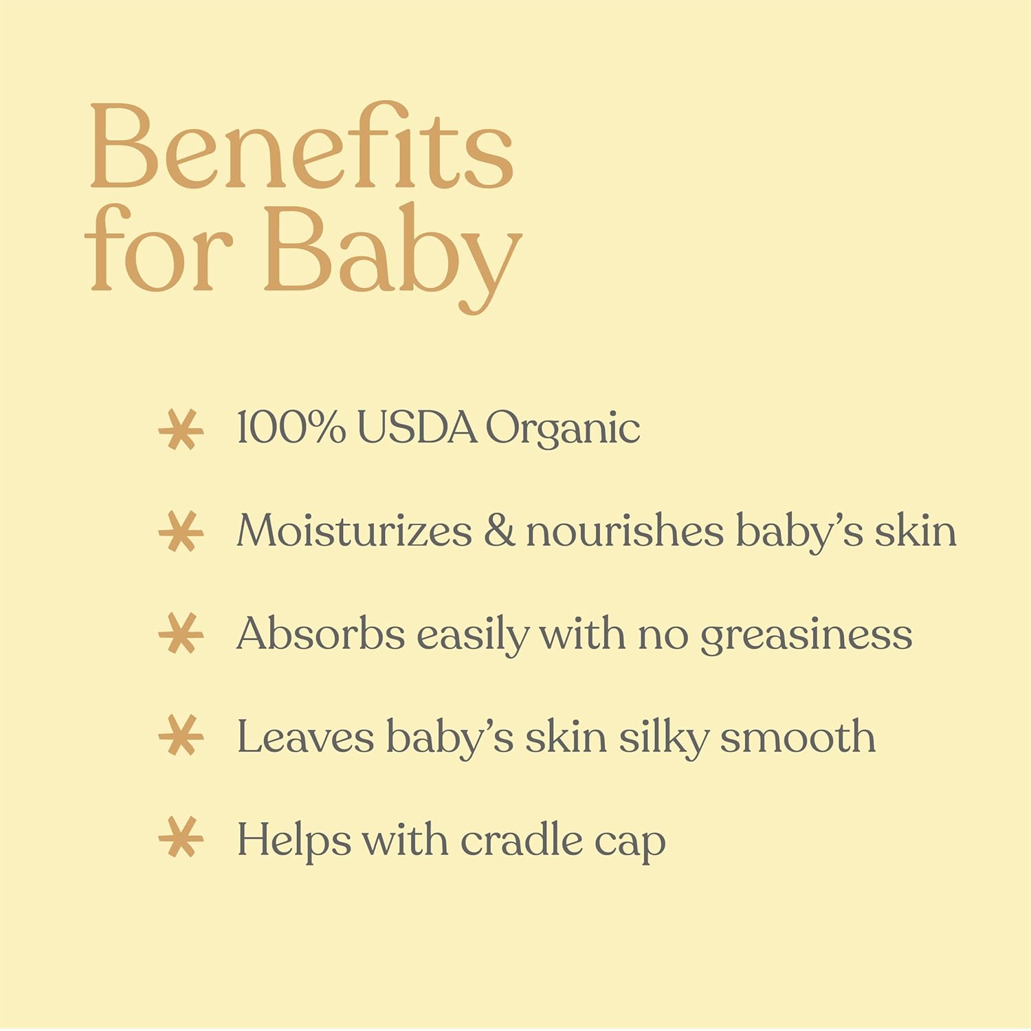 ELLAOLA Organic Moisturizing Baby Massage Oil - Non Greasy Formula Made With Natural Jojoba, Sunflower, and Argan Oil to Hydrate Skin and Protect Against Cradle Cap - 5 fl. oz. - 2