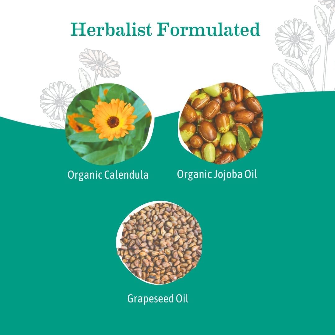 Earth Mama Calendula Baby Oil - Massage Oil for Newborn Skin Care, Dry Skin & Scalp Moisturizer, Fragrance Free, 4-Fluid Ounce - 4