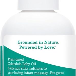 Earth Mama Calendula Baby Oil - Massage Oil for Newborn Skin Care, Dry Skin & Scalp Moisturizer, Fragrance Free, 4-Fluid Ounce - 8
