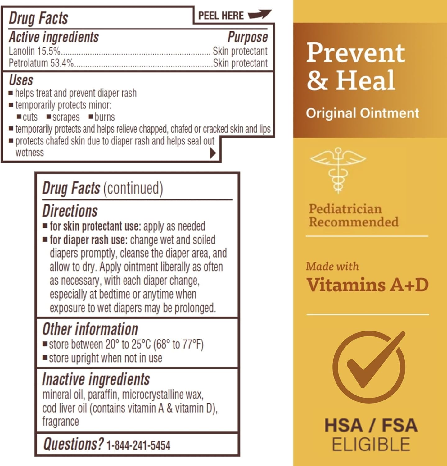 A+D Original Diaper Rash Ointment, 1 Pound Jar Pack of 2 - 2