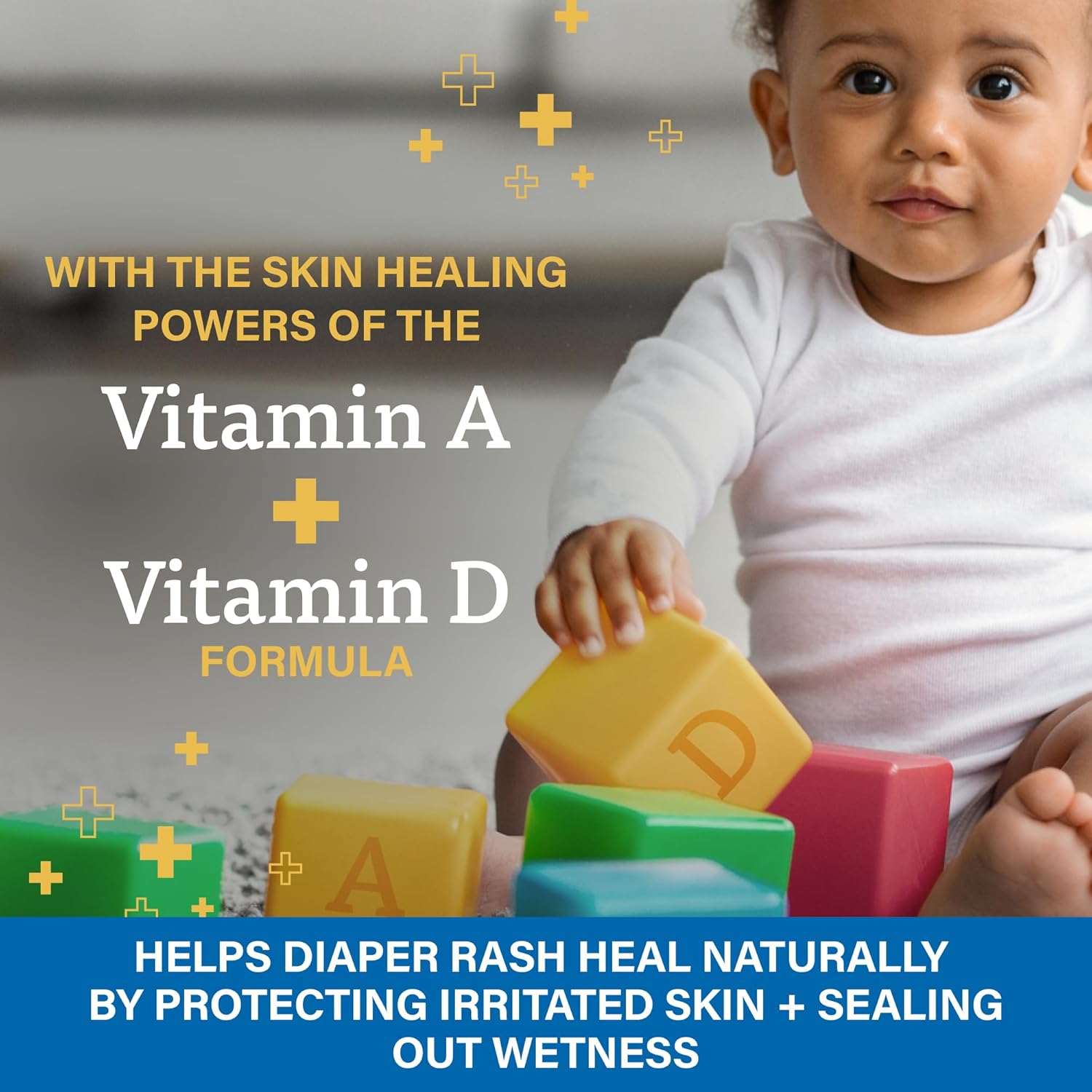 A+D Treat + Heal Zinc Oxide Diaper Rash Cream 16 oz Jar - Soothes & Treats Diaper Rash - Zinc Oxide 10% Dimethicone 1% - Easy Spreading Cream for Baby - Fast Acting - 3