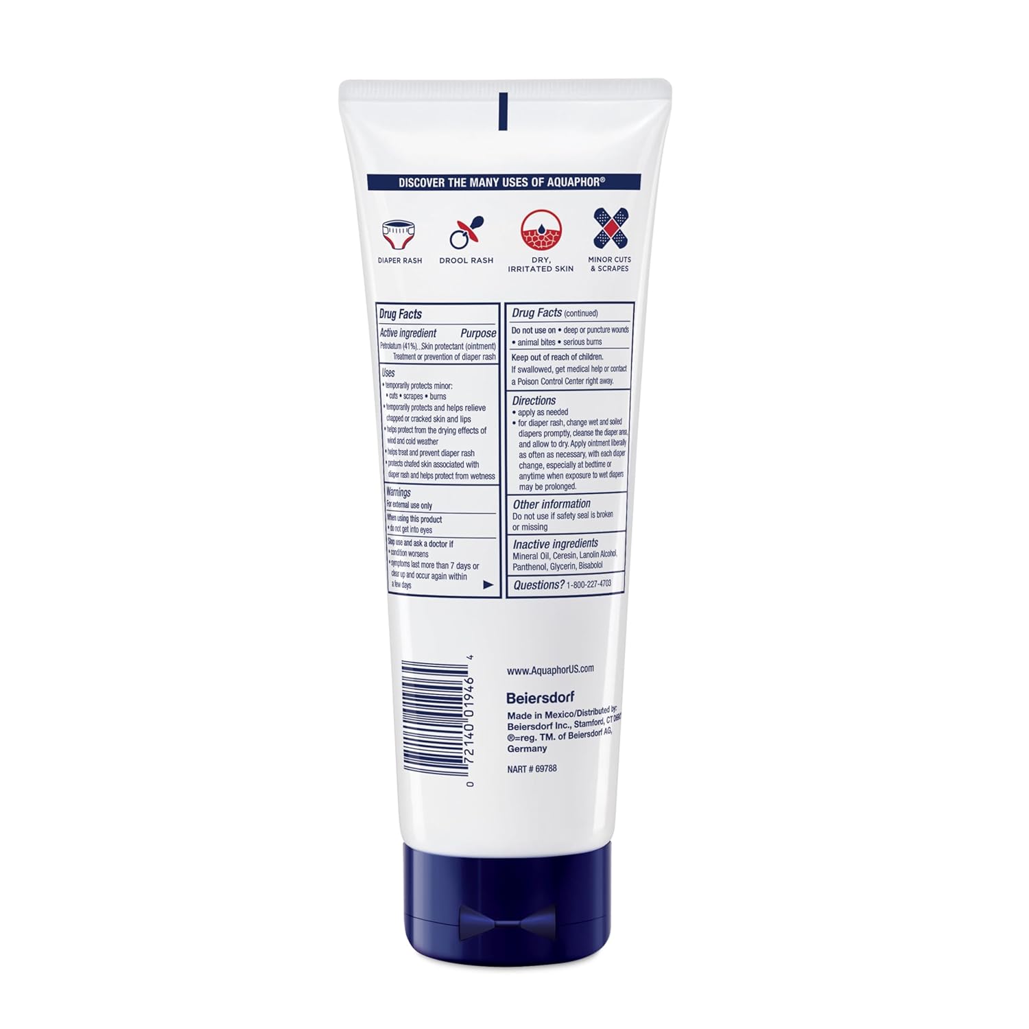 Aquaphor Baby Healing Ointment Advanced Therapy Skin Protectant, Dry Skin and Diaper Rash Ointment, Holiday Baby Gifts, 7 Oz Tube - 9