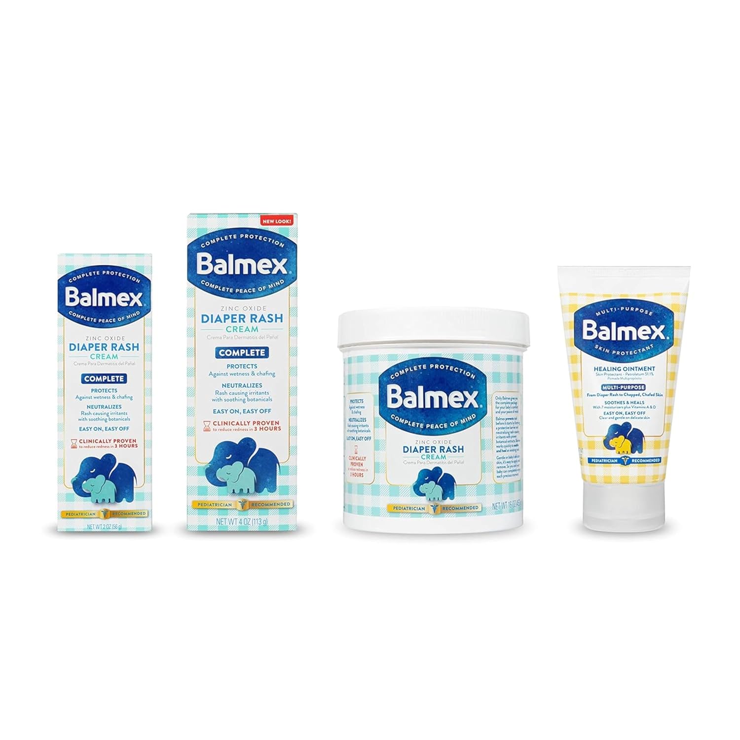 Balmex Complete Protection Daily Baby Diaper Rash Cream, Clinically Proven To Reduce Redness in Just One Use, with Zinc Oxide + Botanicals, Pediatrician-Recommended & Dermatologist Tested, 16oz - 6