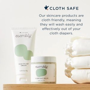 Esembly Everyday Balm, Organic Diaper Balm for Delicate Baby Skin, Diaper Rash Prevention, Multiple Uses Including Nipple Cream, Cradle Cap, Dry and Chapped Skin, Made in USA, 4oz - 5