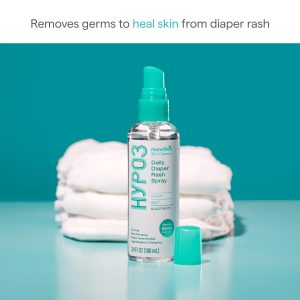 Munchkin HYP03 Diaper Rash Hypochlorous Acid Spray for Face and Body, FSA Eligible, Removes Rash-Causing Germs, Helps Promote Healing, Gentle for Sensitive & Eczema-Prone Skin, 3.4 Ounce - 2