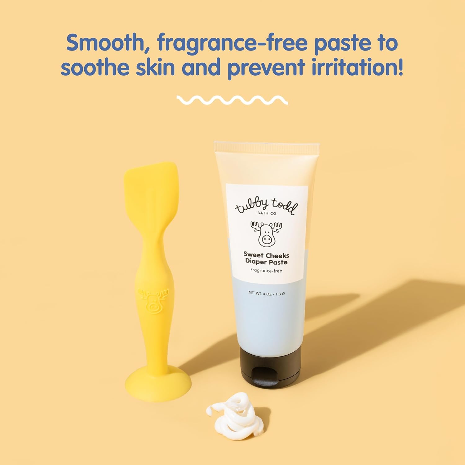 TUBBY TODD Sweet Cheeks Diaper Paste - Diaper Rash Cream with 14% Zinc Oxide - Hypoallergenic - For Soothing and Protecting Sensitive Skin - 2 Pack, 4oz & 7.9oz - 3