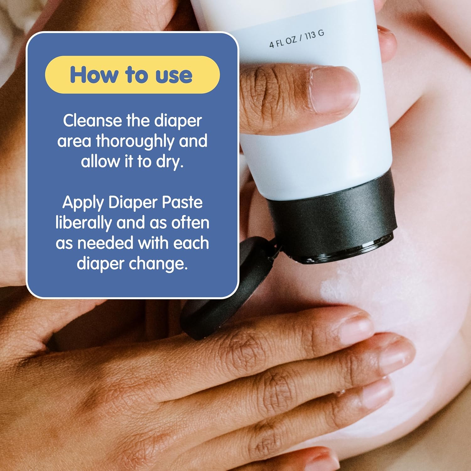 TUBBY TODD Sweet Cheeks Diaper Paste - Diaper Rash Cream with 14% Zinc Oxide - Hypoallergenic - For Soothing and Protecting Sensitive Skin - 2 Pack, 4oz & 7.9oz - 6