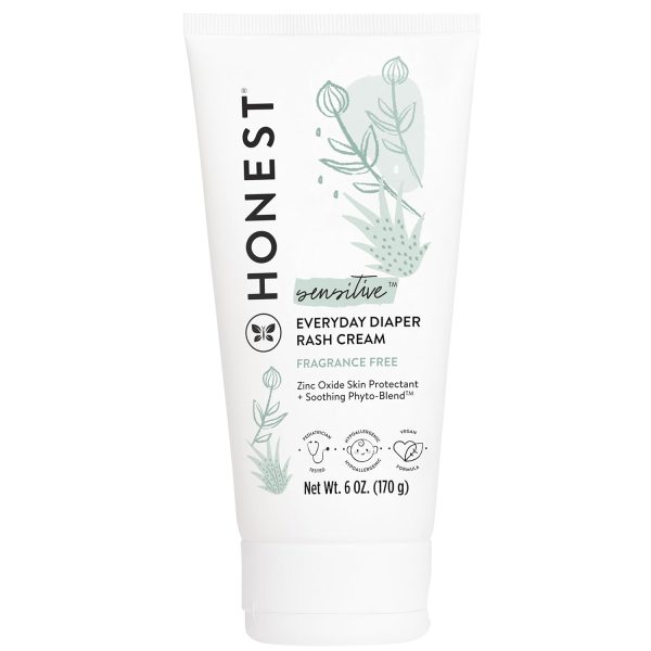 The Honest Company Hypoallergenic Diaper Rash Cream - Moisturizing + Calming Zinc Oxide Ointment - NEA Recognized, Cruelty Free - Value Size, 6 oz - 1
