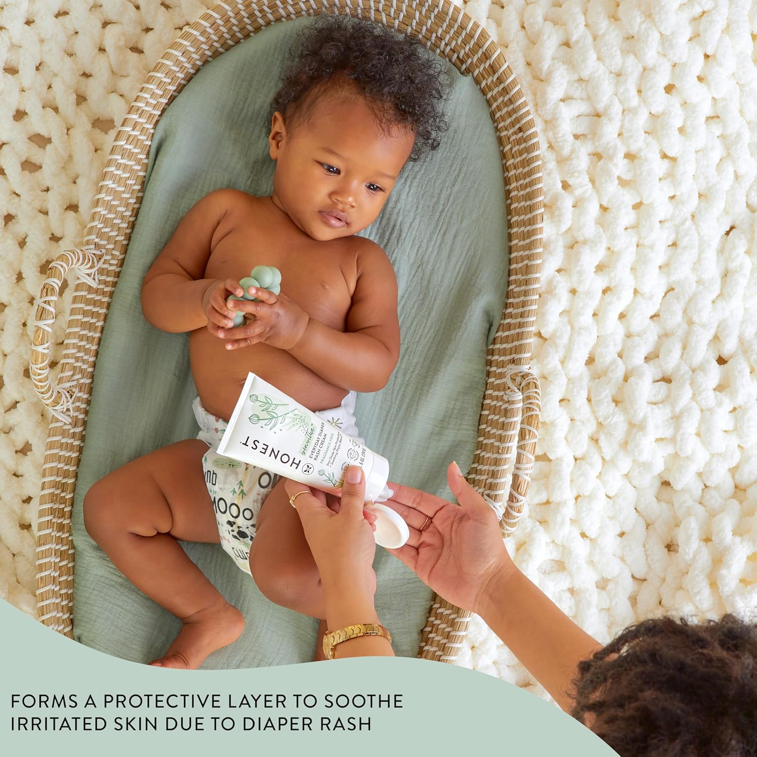 The Honest Company Hypoallergenic Diaper Rash Cream - Moisturizing + Calming Zinc Oxide Ointment - NEA Recognized, Cruelty Free - Value Size, 6 oz - 4