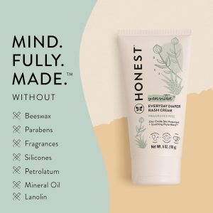 The Honest Company Hypoallergenic Diaper Rash Cream - Moisturizing + Calming Zinc Oxide Ointment - NEA Recognized, Cruelty Free - Value Size, 6 oz - 5