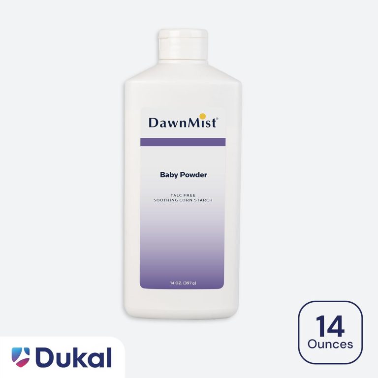 Dukal DawnMist Cornstarch Baby Powder 14 oz – Pack of 2 | Gentle, Talc-Free Formula for Baby & Adult Use, Soothes & Absorbs Moisture