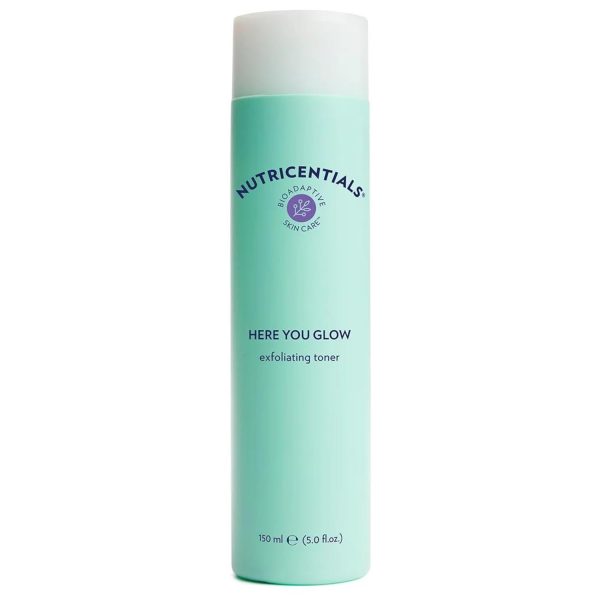 Nu Skin Here You Glow Face Exfoliator Toner - Toner for face with Water, Salicylic Acid, Glycolic Acid & Hydroxy Acid Blend - Unclog Pores, Prevent Acne, Smooth & Hydrate Your Skin - 1