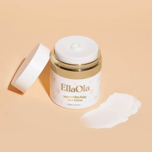 ELLAOLA 96 Hour Deep Moisturizing Baby Face Cream for Dry, Eczema Prone & Sensitive Skin - Daily Organic Face Lotion Nourishes & Hydrates, Fragrance Free - 1.7 fl. oz. - 3