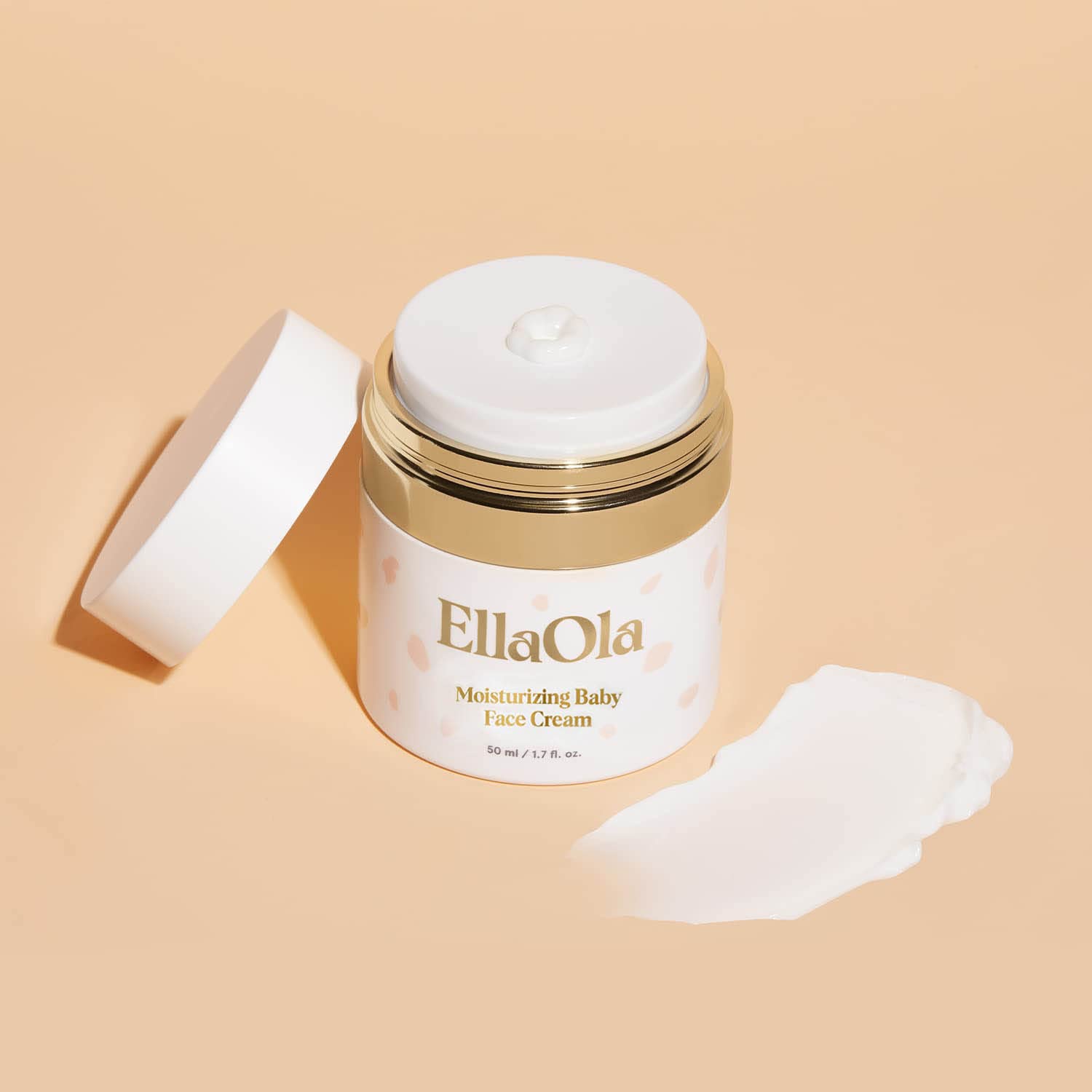 ELLAOLA 96 Hour Deep Moisturizing Baby Face Cream for Dry, Eczema Prone & Sensitive Skin - Daily Organic Face Lotion Nourishes & Hydrates, Fragrance Free - 1.7 fl. oz. - 3