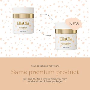 ELLAOLA 96 Hour Deep Moisturizing Baby Face Cream for Dry, Eczema Prone & Sensitive Skin - Daily Organic Face Lotion Nourishes & Hydrates, Fragrance Free - 1.7 fl. oz. - 7