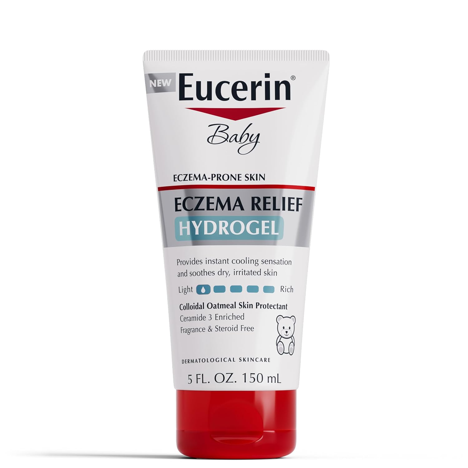 Eucerin Baby Eczema Relief Hydrogel for Dry, Itchy, Eczema-Prone Skin with Colloidal Oatmeal, Hypoallergenic, Fragrance Free and Steroid Free Body Moisturizer for Babies, 5 Fl Oz Tube - 1