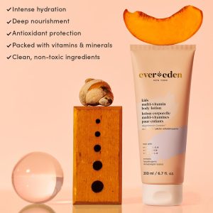 Evereden Kids Multi-Vitamin Body Lotion (6.7 fl.oz., Cool Peach)- Gentle & Non-Toxic Moisturizing Kids Lotion - Nourishing & Protective Lotion for Kids - 2