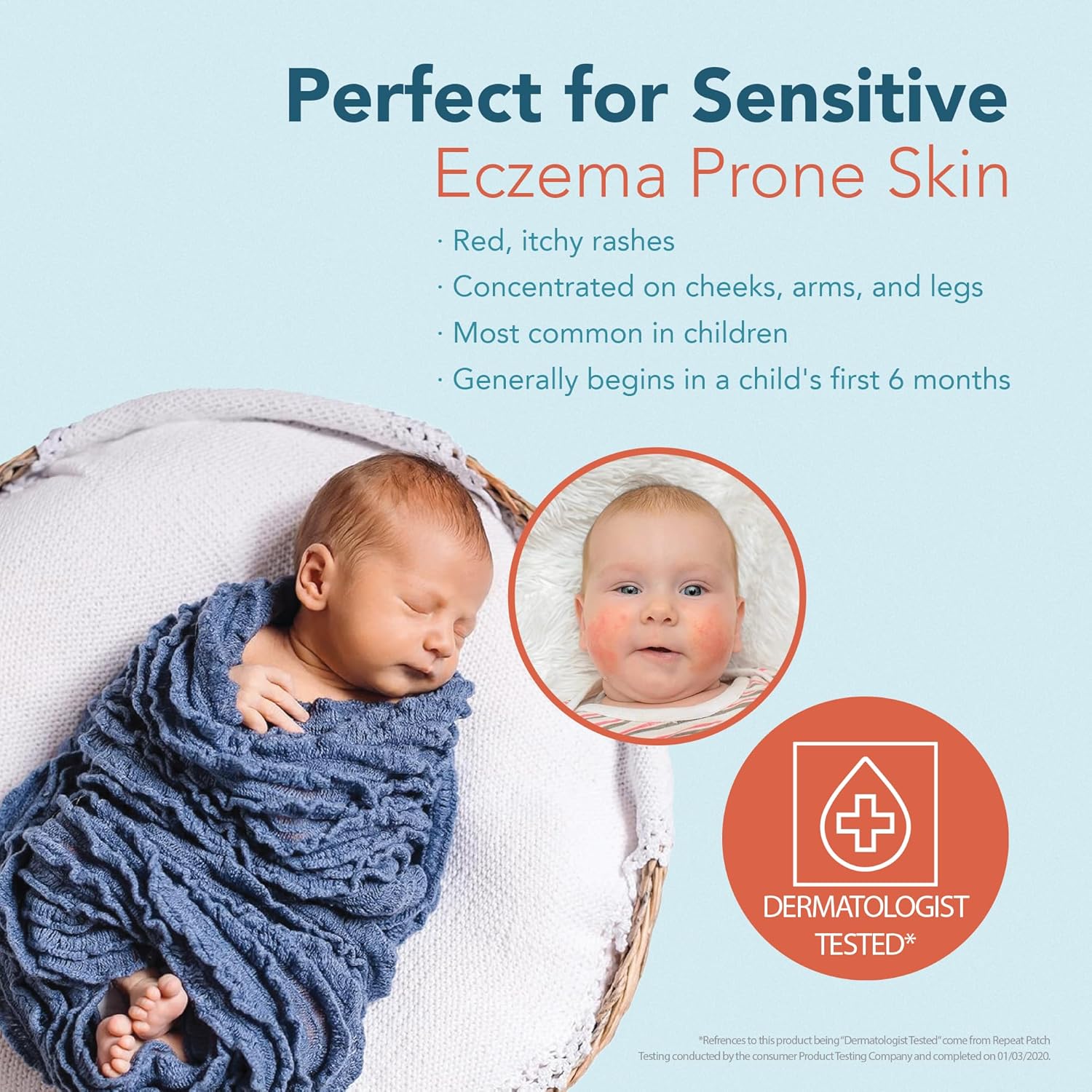 Happy Cappy Moisturizing Cream - Baby Cream for Eczema-Prone Skin, Dry Skin Lotion for Infants, Toddlers & Kids, Pediatrician-Formulated, Gentle, Paraben Free, Hypoallergenic, Sulfate Free - 12 fl oz - 5