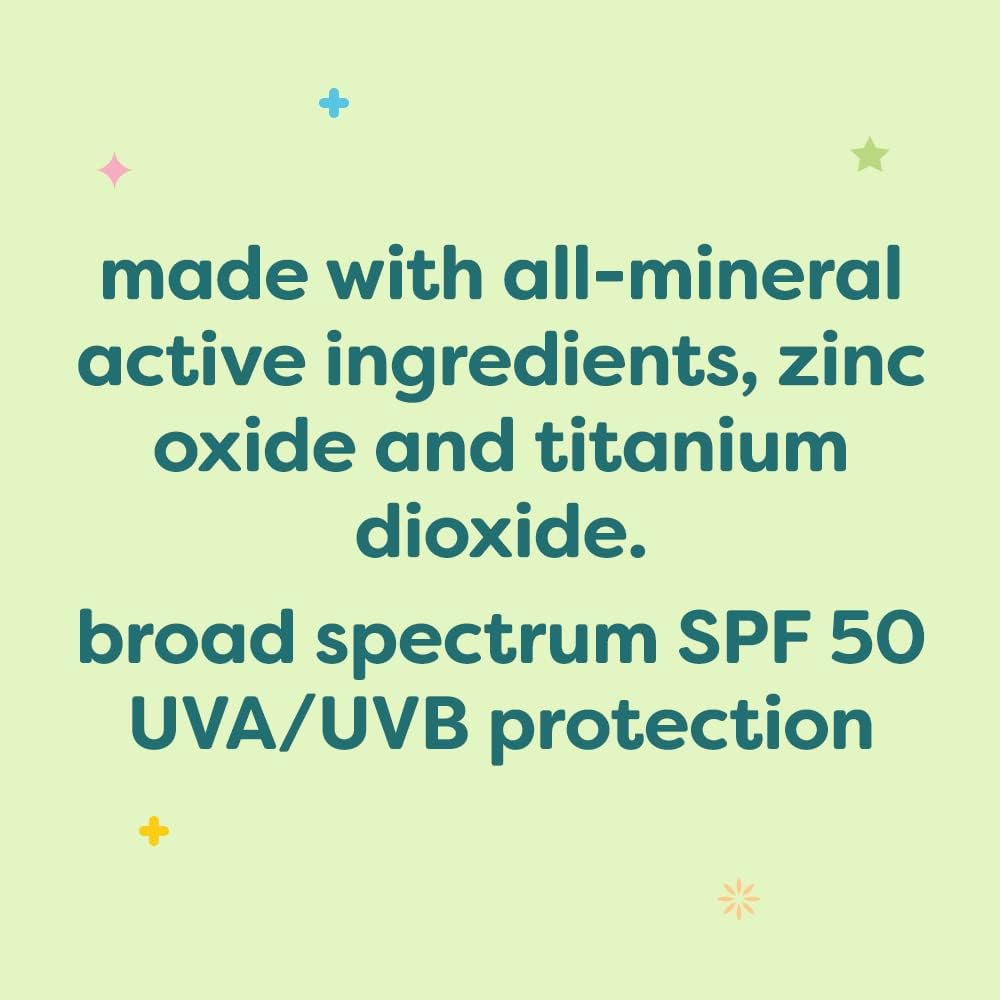 Babyganics SPF 50 Kids Mineral Sunscreen Roller Ball, Totally Tropical - UVA UVB Protection - Octinoxate & Oxybenzone Free - Water Resistant - 2 Pack - 6