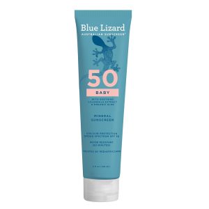 Blue Lizard BABY Mineral Sunscreen with Zinc Oxide, SPF 50+, Water Resistant, UVA-UVB Protection with Smart Cap Technology - Fragrance Free, 5 oz. Tube - 1
